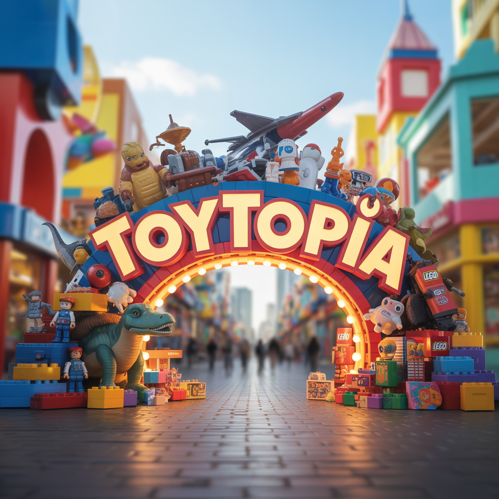 Welcome to Toytopia - Entrance with toys
